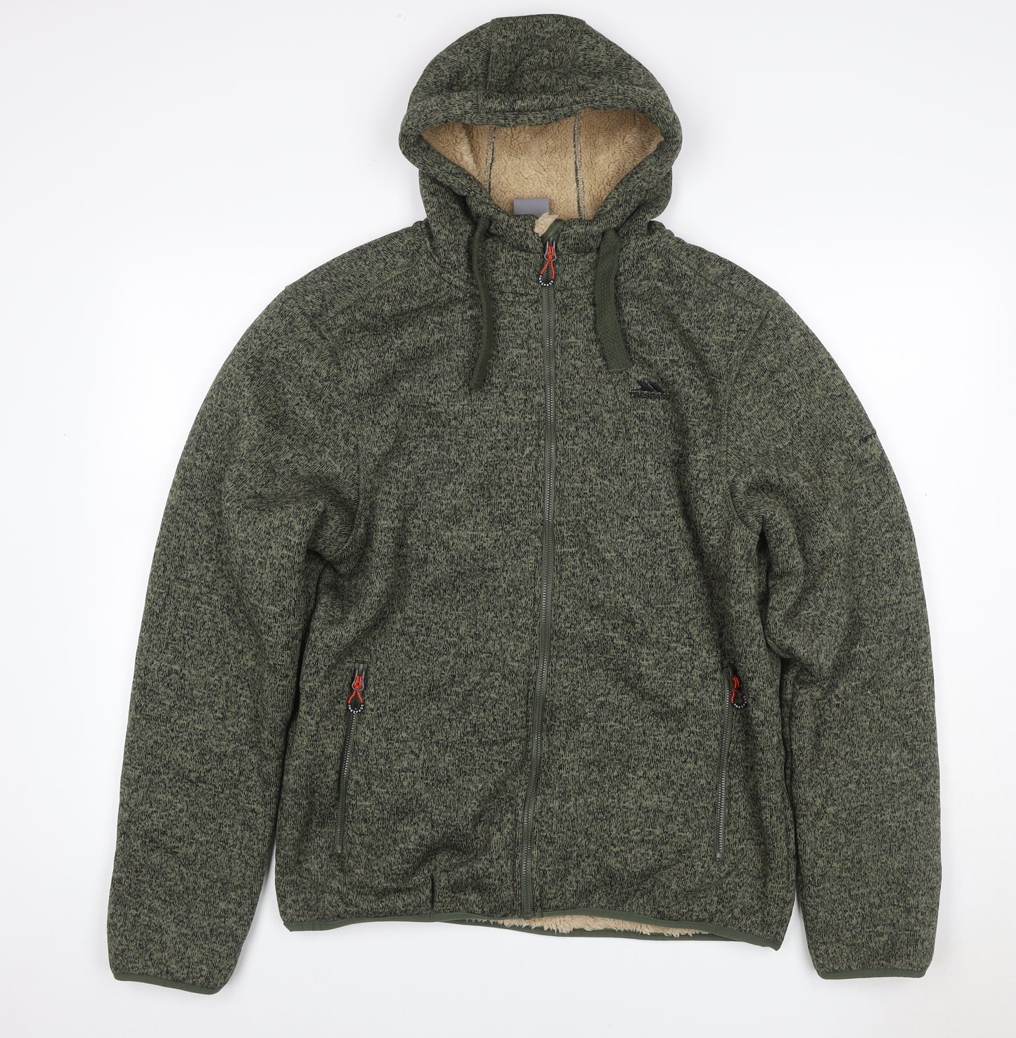 Trespass Men’s Green L Hooded Fleece Lined Full Zip Jacket