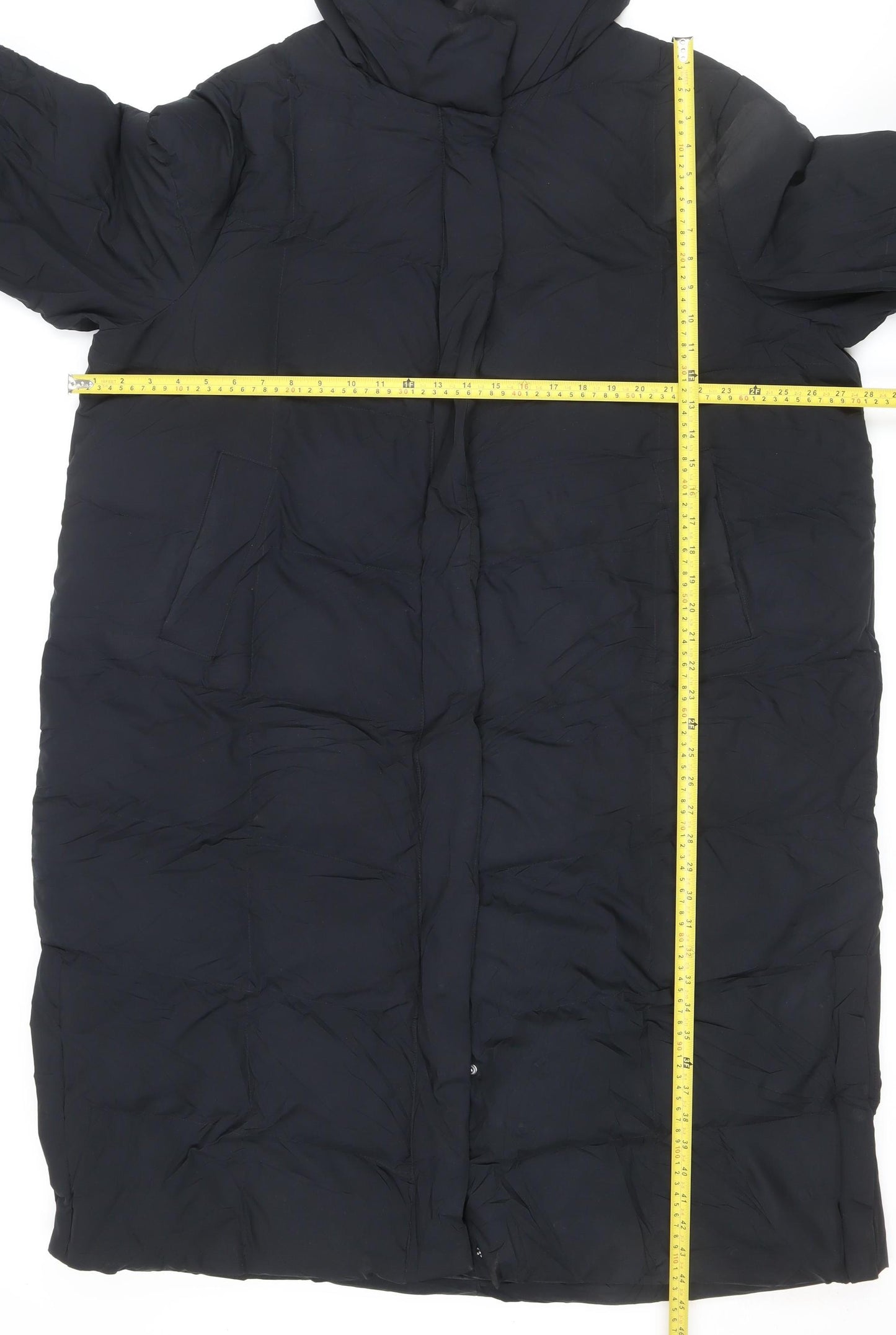 Marks and Spencer Women’s Black UK 20 Long Hooded Puffer Jacket