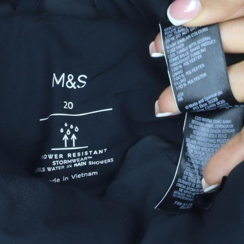 Marks and Spencer Women’s Black UK 20 Long Hooded Puffer Jacket