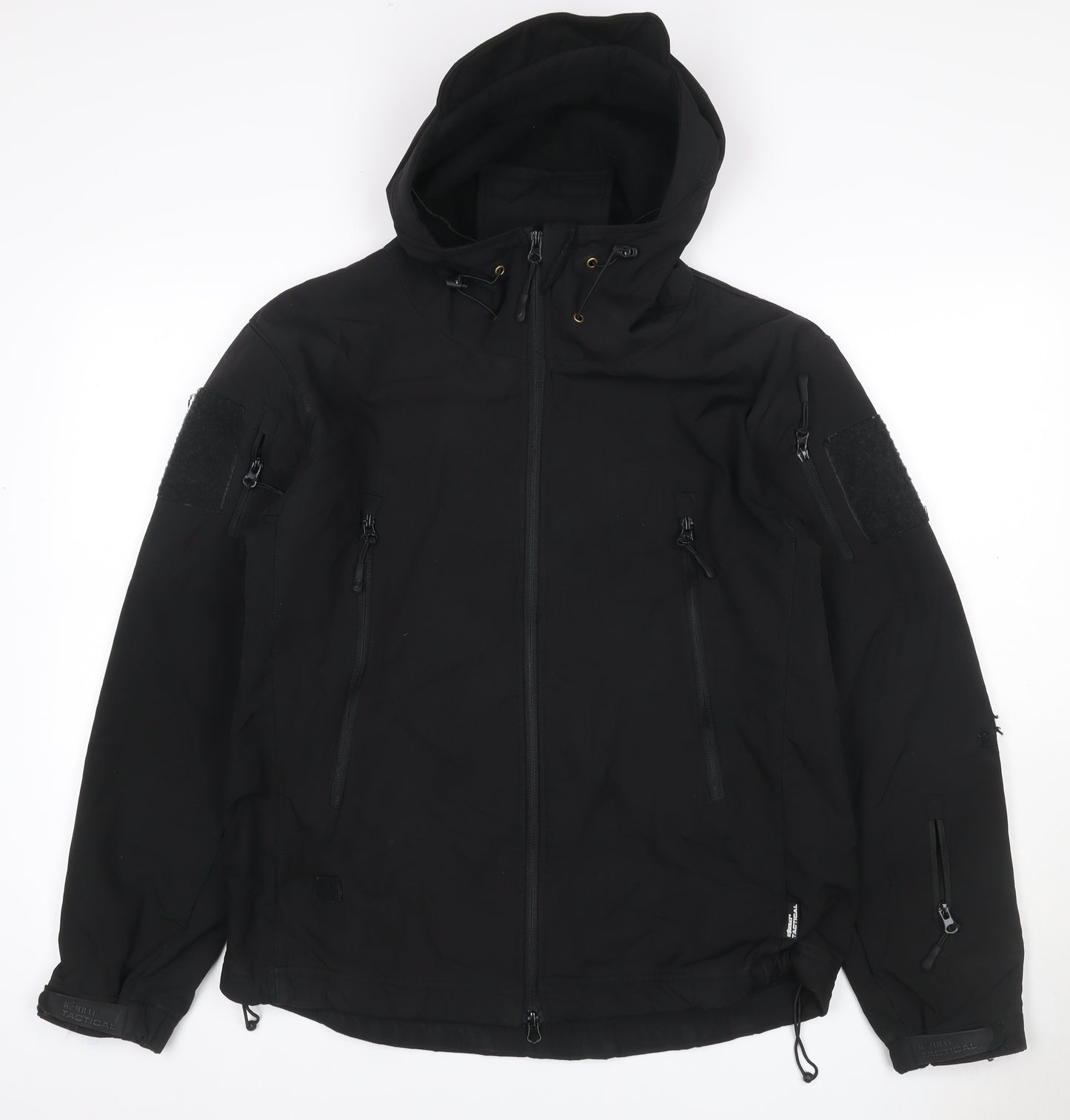Kombat Tactical Men’s Black M Patriot Softshell Military Hooded Jacket