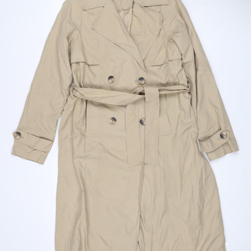 LCW Vision Women’s Beige UK 6 Long Belted Trench Coat