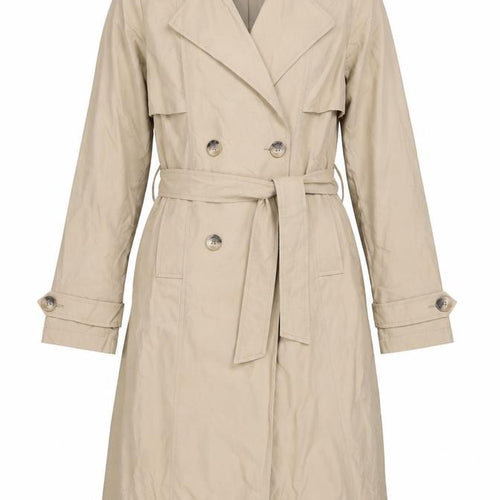 LCW Vision Women’s Beige UK 6 Long Belted Trench Coat