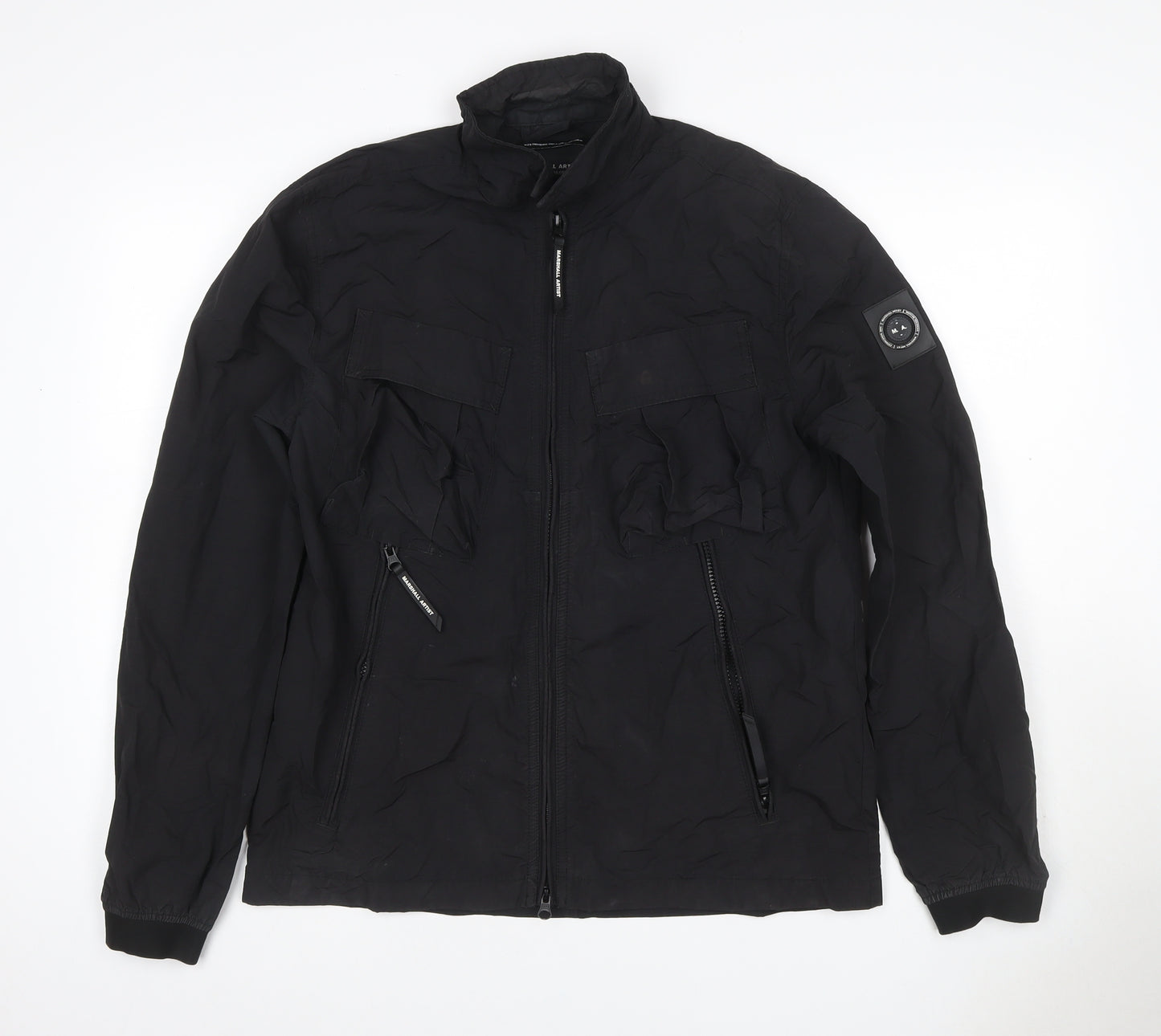 Marshall Artist Men's Black Size S Military Jacket Full Zip Pockets
