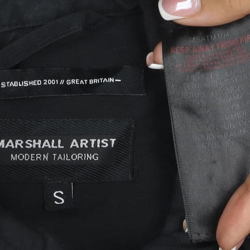 Marshall Artist Men's Black Size S Military Jacket Full Zip Pockets