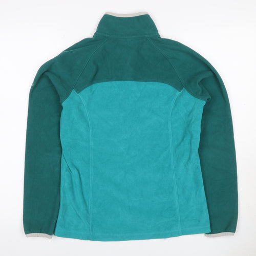 Craghoppers Womens Green Colourblock Fleece 1/2 Zip Sweatshirt UK 10