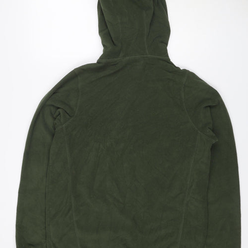 JOG24 Men’s Green M Pullover Fleece Hoodie Embossed Logo Long Sleeve