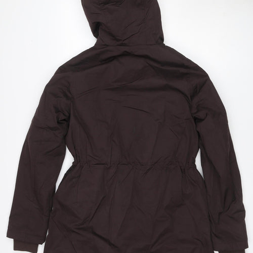 FatFace Women Brown UK 8 Hooded Parka Sherpa Lined Cotton Blend
