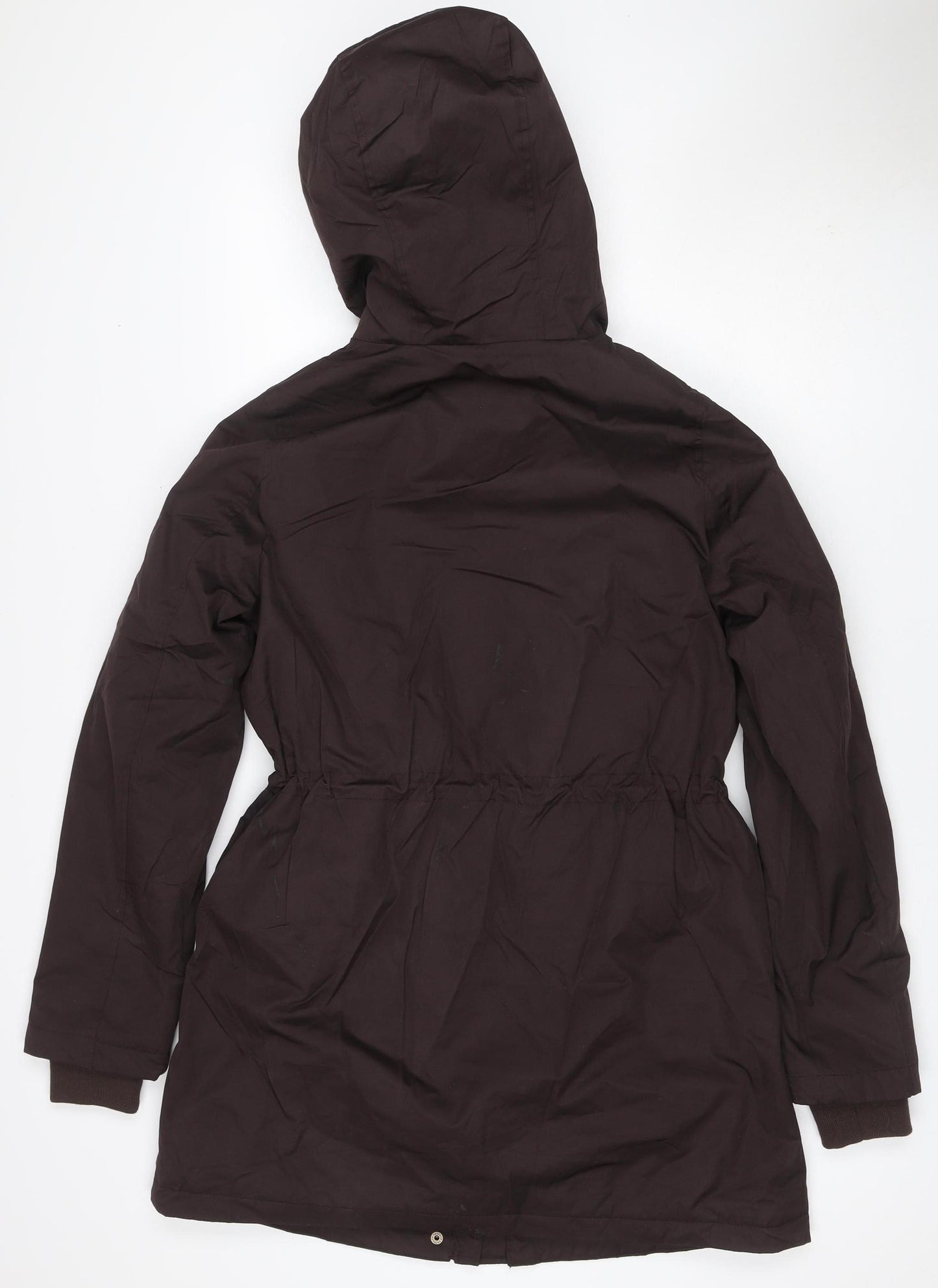 FatFace Women Brown UK 8 Hooded Parka Sherpa Lined Cotton Blend