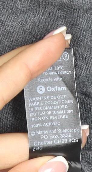 Marks and Spencer Women Grey Size 12 Open Knit Cardigan Pockets