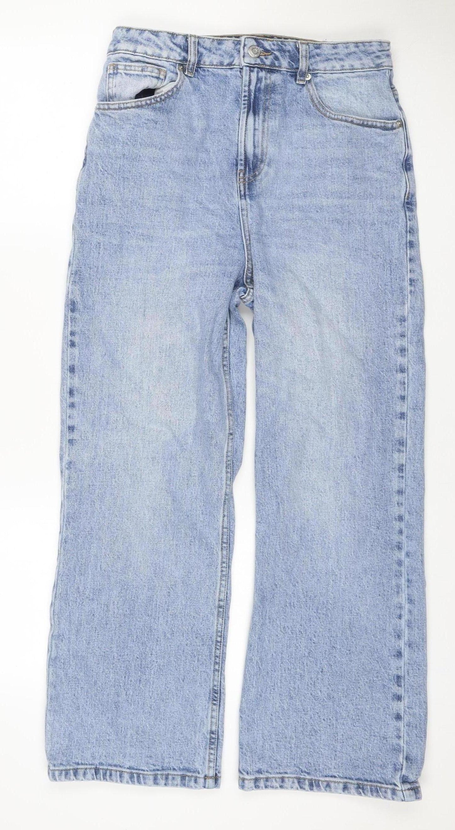 ASOS Design Women’s Blue Straight Jeans W30 L32 High Rise Stretch