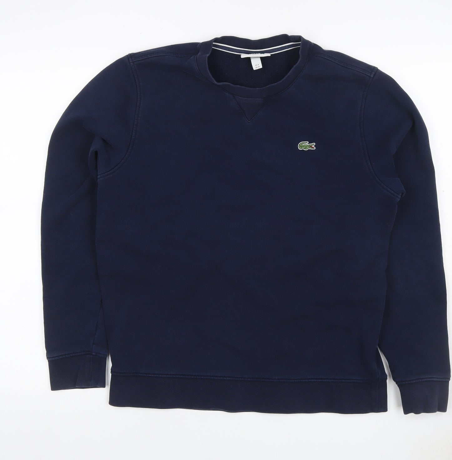 Lacoste Sport Women's Blue UK 12 Crew Neck Logo Pullover Sweatshirt