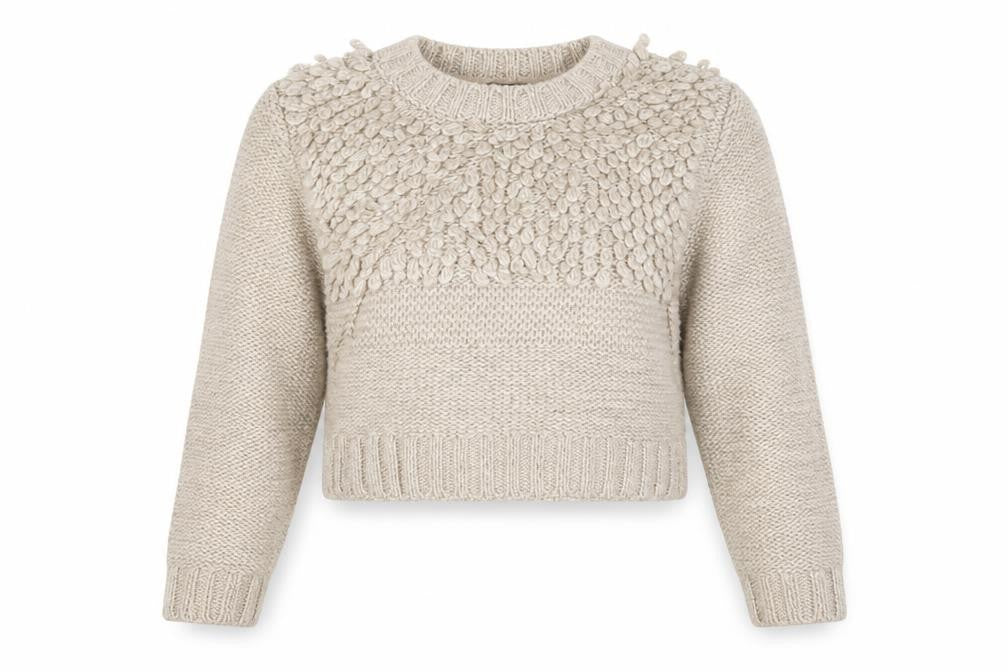 Marks and Spencer Women Beige M Chunky Knit Wool Blend Jumper