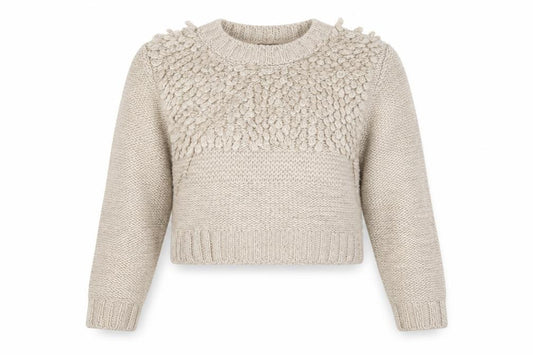 Marks and Spencer Women Beige M Chunky Knit Wool Blend Jumper