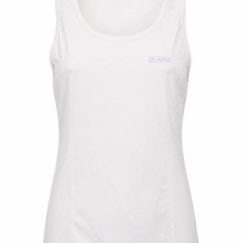 Lotto Women White Size 14 Athletic Mesh Panel Stretch Tank Top