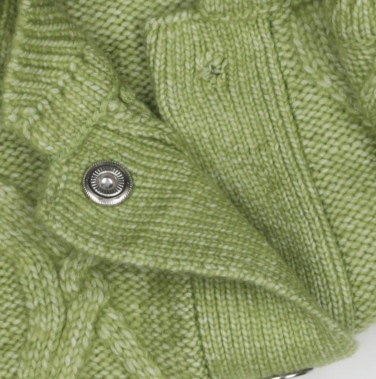 M&S Women Green Size S Cable Knit Button Cardigan