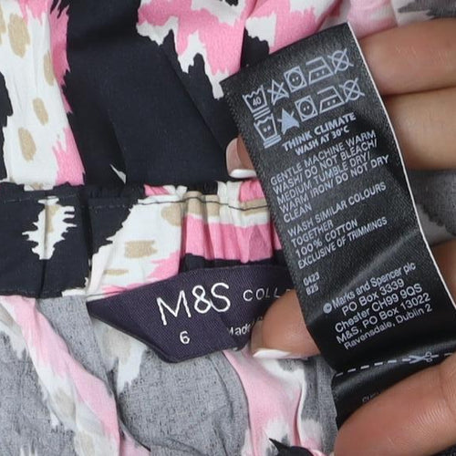 Marks and Spencer Women’s Multicoloured Geometric Mini Straight Skirt UK 6