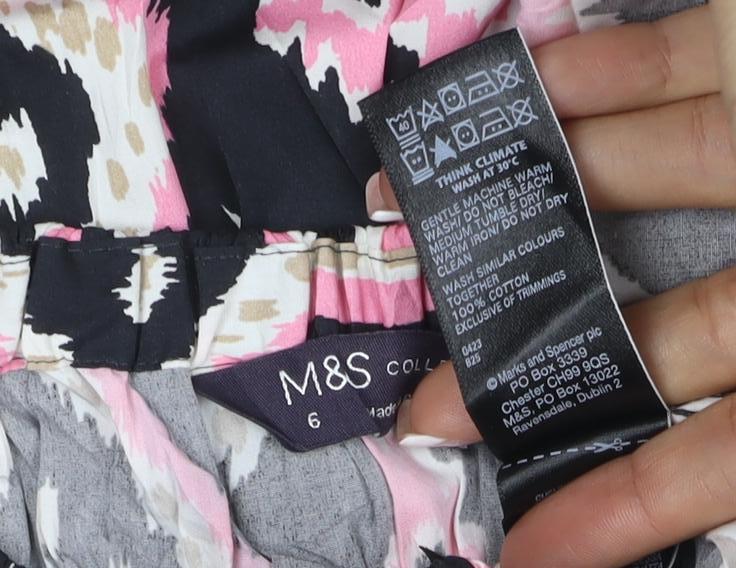 Marks and Spencer Women’s Multicoloured Geometric Mini Straight Skirt UK 6