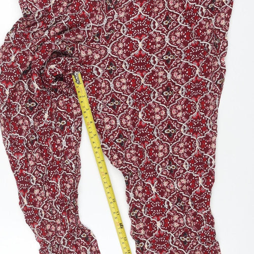 Marks and Spencer Womens Red UK 12 Viscose Harem Trousers