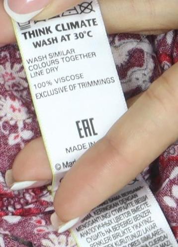 Marks and Spencer Womens Red UK 12 Viscose Harem Trousers