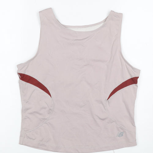 New Balance Women’s Pink Red L Athletic Built-In Bra Tank Top