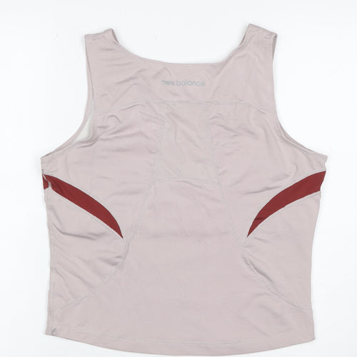 New Balance Women’s Pink Red L Athletic Built-In Bra Tank Top