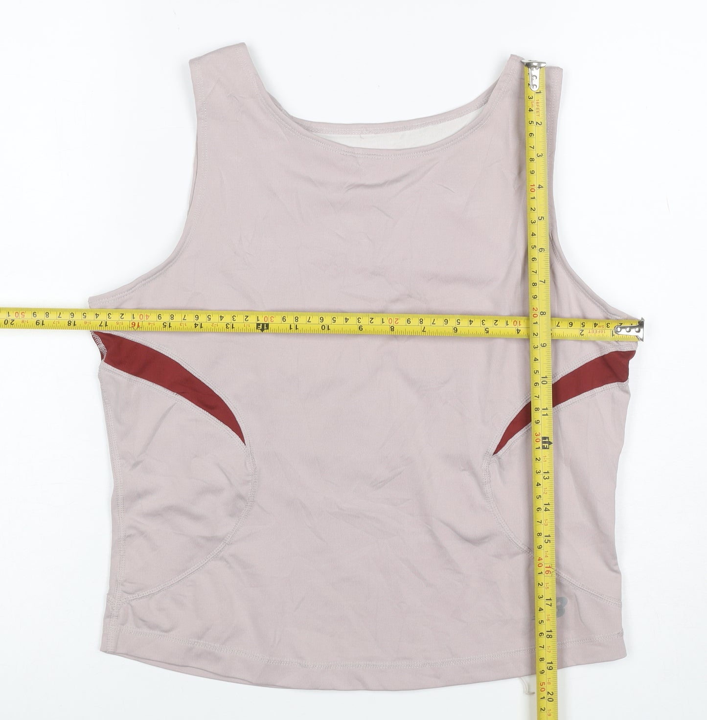 New Balance Women’s Pink Red L Athletic Built-In Bra Tank Top