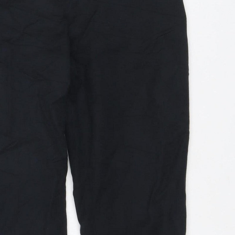 F&F Women’s Black UK 10 Wide-Leg Trousers Smart Zip Pockets