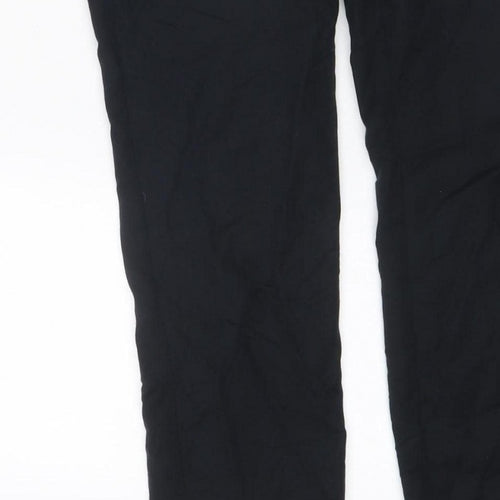 F&F Women’s Black UK 10 Wide-Leg Trousers Smart Zip Pockets