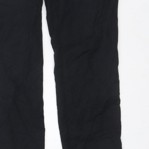 F&F Women’s Black UK 10 Wide-Leg Trousers Smart Zip Pockets