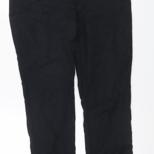 F&F Women’s Black UK 10 Wide-Leg Trousers Smart Zip Pockets