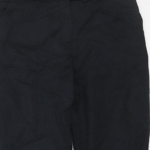 F&F Women’s Black UK 10 Wide-Leg Trousers Smart Zip Pockets
