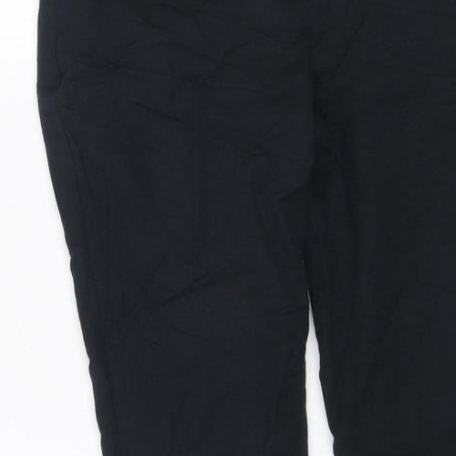F&F Women’s Black UK 10 Wide-Leg Trousers Smart Zip Pockets