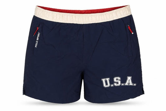 Polo Sport Ralph Lauren Men's Blue S USA Logo Nylon Swim Shorts