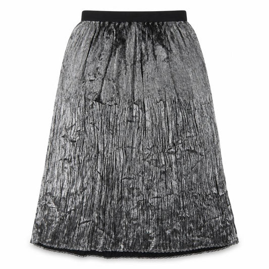 Marks and Spencer Women Silver UK 12 Petite Midi Tulip Pleated Skirt