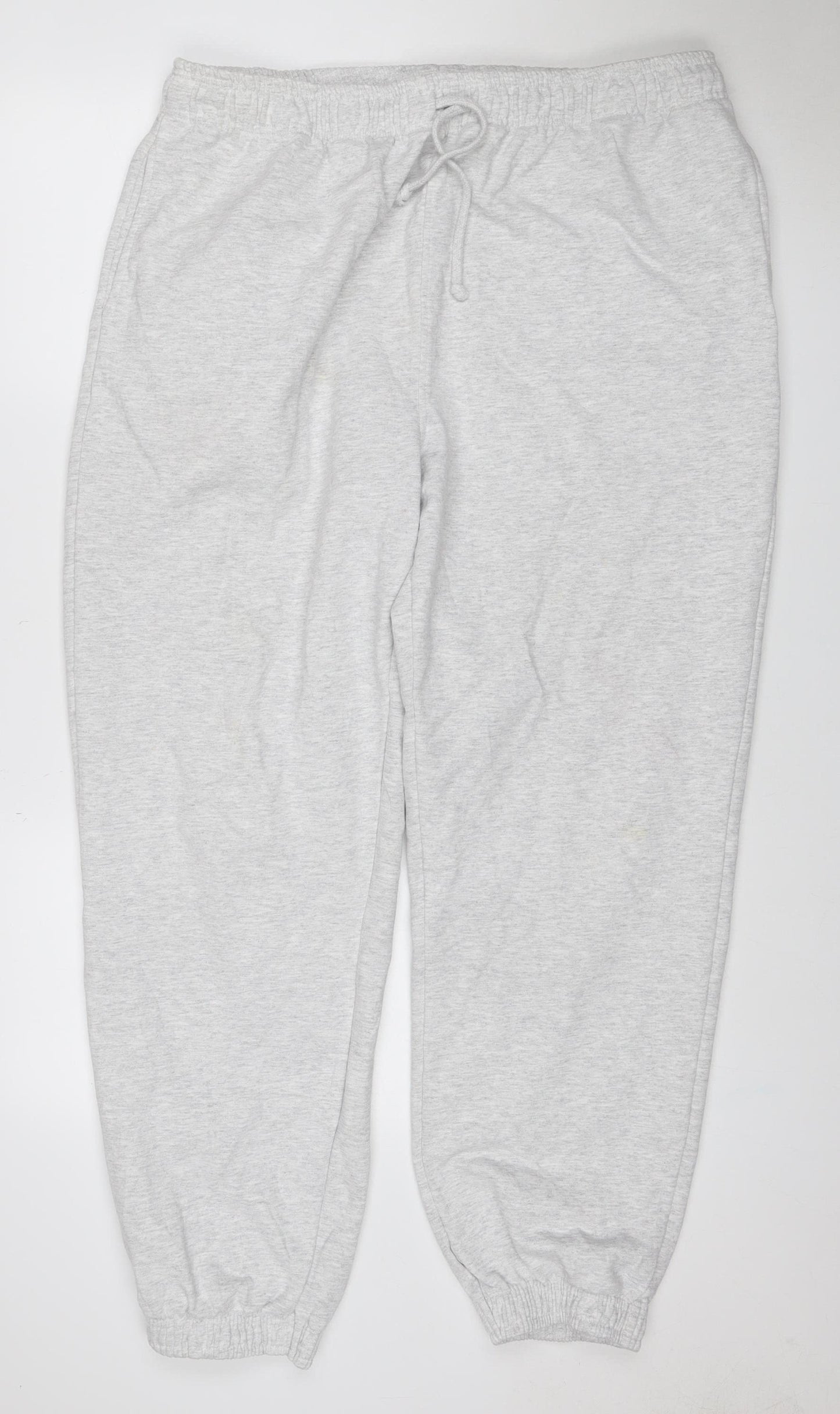 Topshop Women’s Grey UK 16 Jogger Sweatpants Drawstring Cotton Blend
