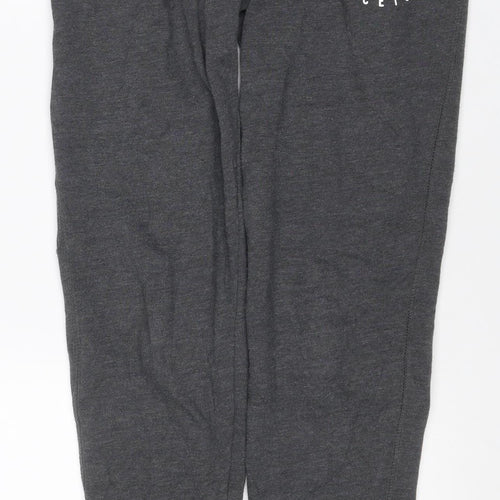 Aeropostale Women Grey M Jogger Sweatpants Logo Drawstring