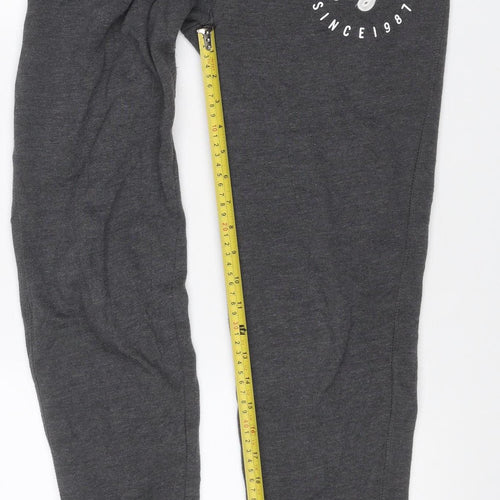 Aeropostale Women Grey M Jogger Sweatpants Logo Drawstring