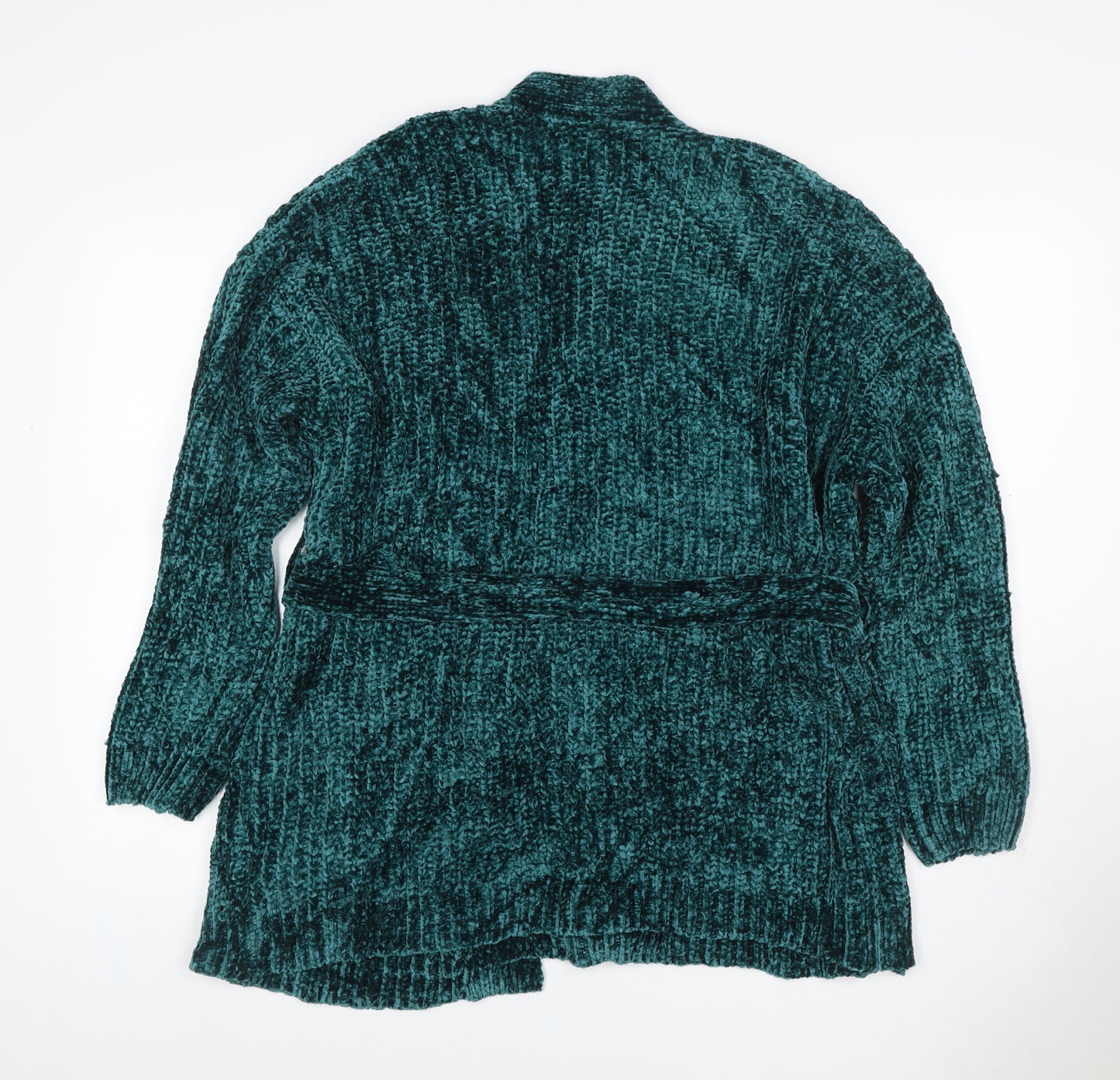 Amart Women Green M Chunky Knit Belted Open Cardigan