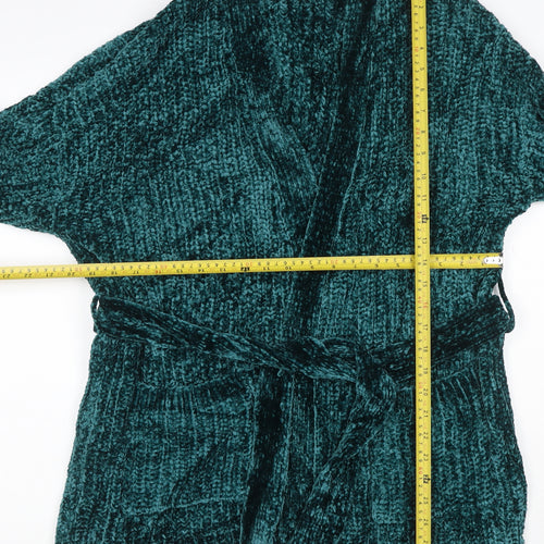 Amart Women Green M Chunky Knit Belted Open Cardigan