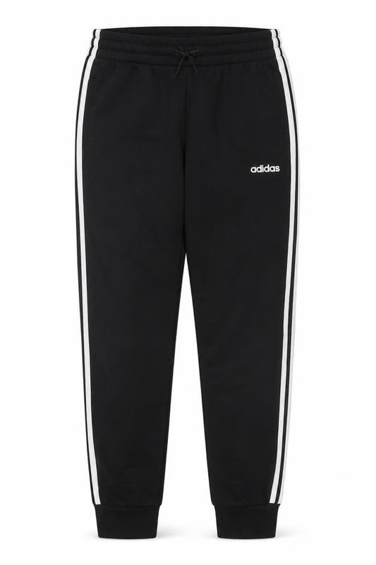adidas Women Black UK 12-14 M Track Pants 3 Stripe Tapered Joggers