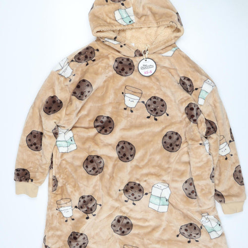 Primark Women Beige XS-S Snuddie Hooded Fleece Ladybird Cookie Pullover