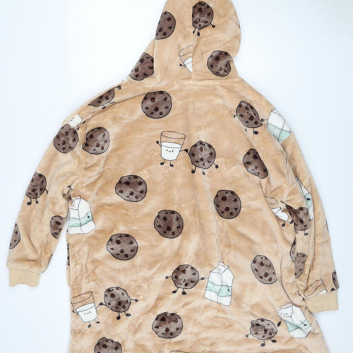 Primark Women Beige XS-S Snuddie Hooded Fleece Ladybird Cookie Pullover