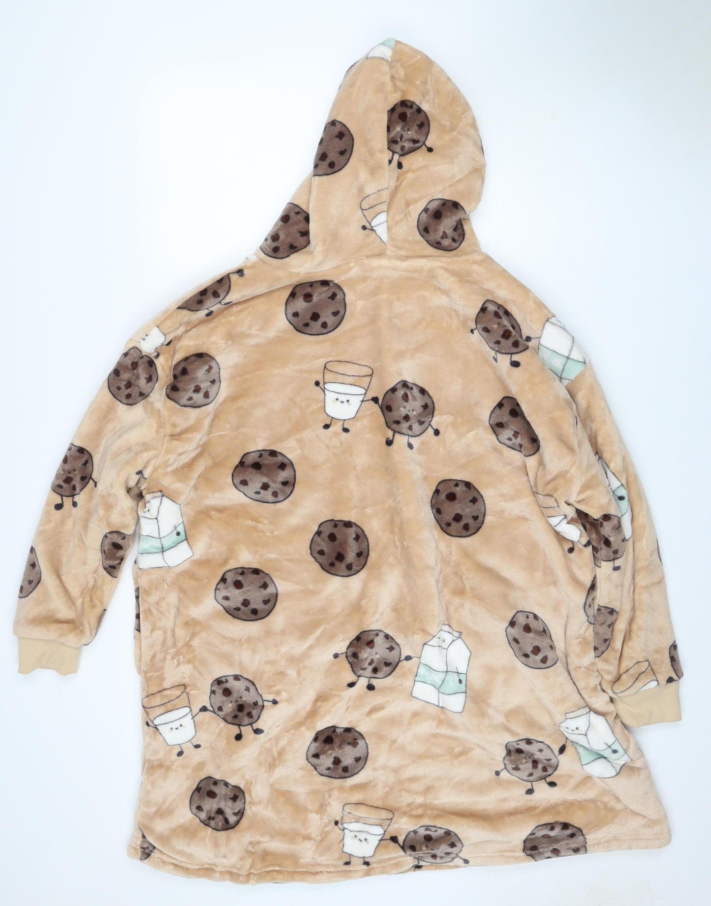 Primark Women Beige XS-S Snuddie Hooded Fleece Ladybird Cookie Pullover