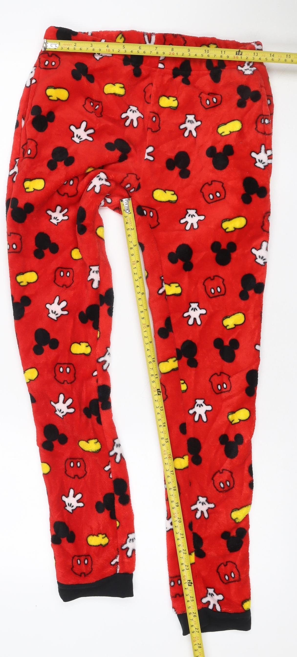 Disney Women’s Red Mickey & Friends Fleece Lounge Trousers Size M
