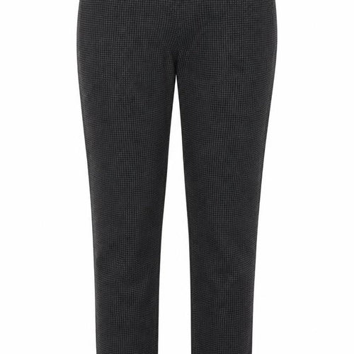 DKNY Jeans Women Grey Herringbone Straight Trousers M Zip Pockets