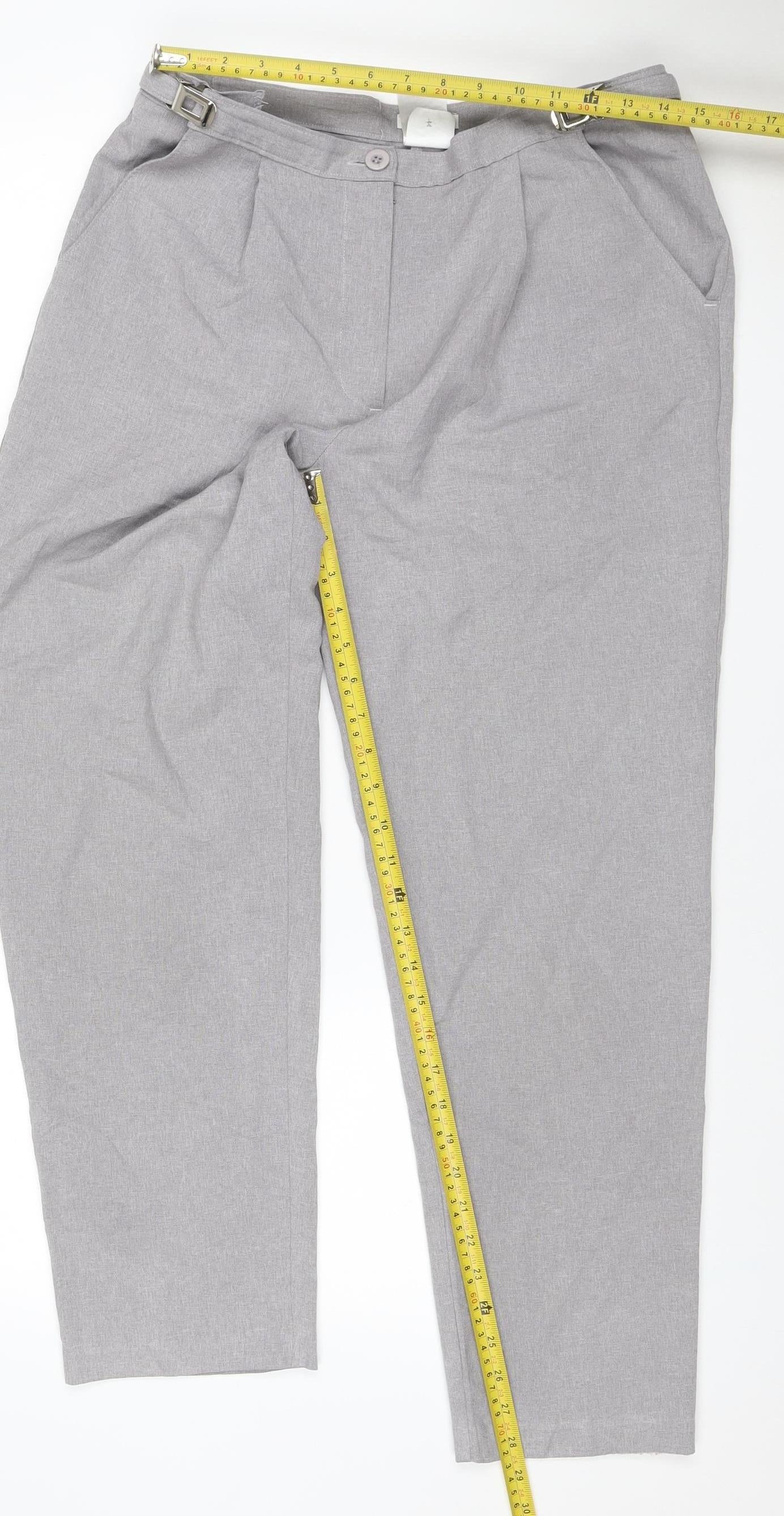 Damart Women’s Grey Size 14 Straight Leg Smart Trousers 29in Waist
