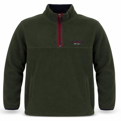 CS Active Performance Men’s Green L 1/4 Zip Fleece Pullover Sweatshirt