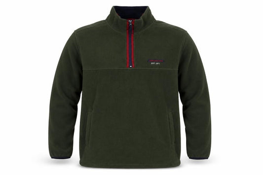 CS Active Performance Men’s Green L 1/4 Zip Fleece Pullover Sweatshirt
