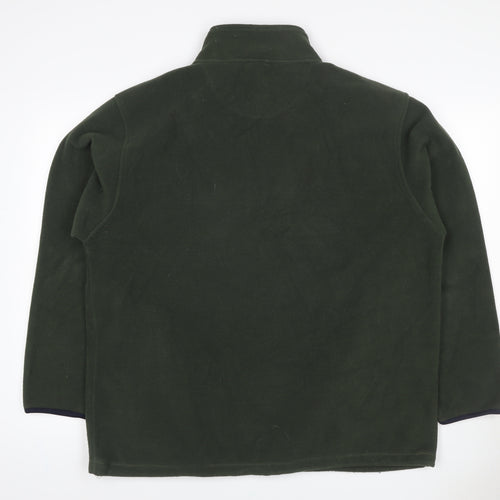 CS Active Performance Men’s Green L 1/4 Zip Fleece Pullover Sweatshirt