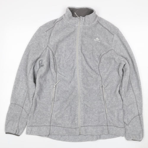 Quechua Women’s Grey 2XL Fleece Full Zip Outdoor Jacket